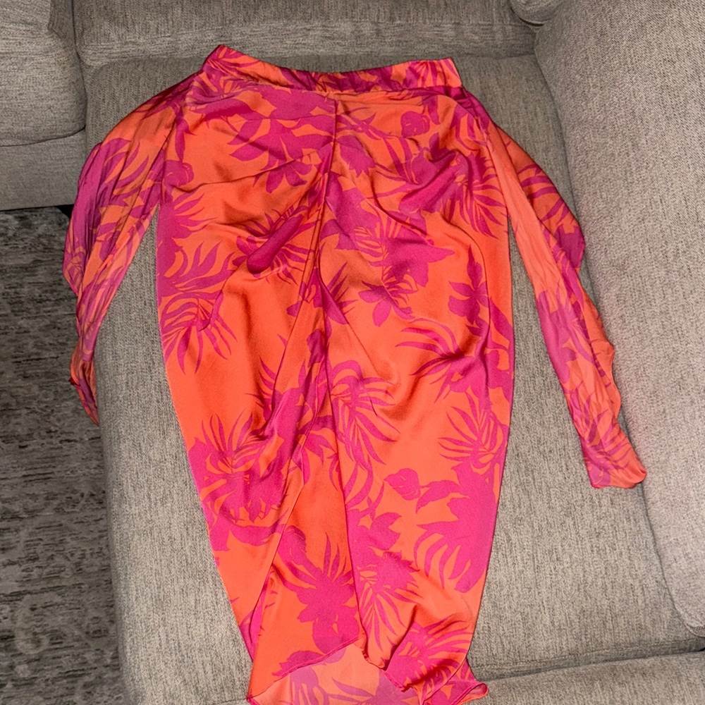 Tropical Orange and Pink Sarong